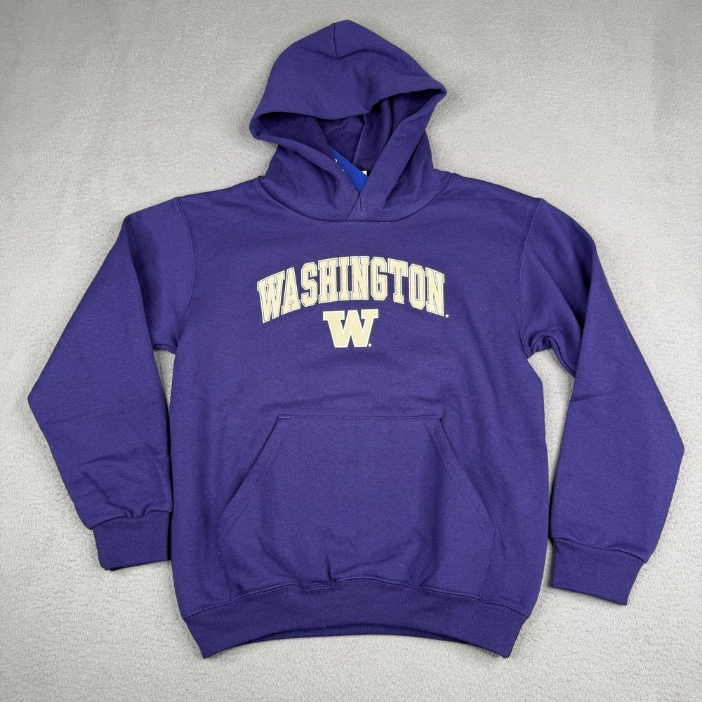 Washington Huskies Hoodie Youth Medium 7-8 Purple Football Champion Pullover